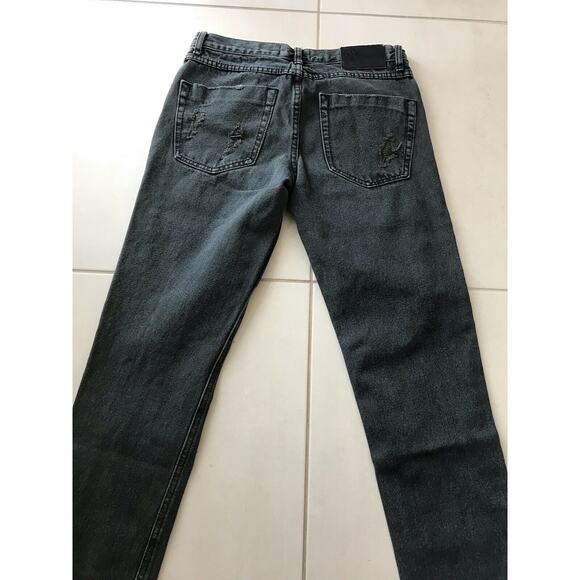 One Teaspoon Awesome Baggies Distressed Relaxed Fit Tapered Jeans - Picture 11 of 12